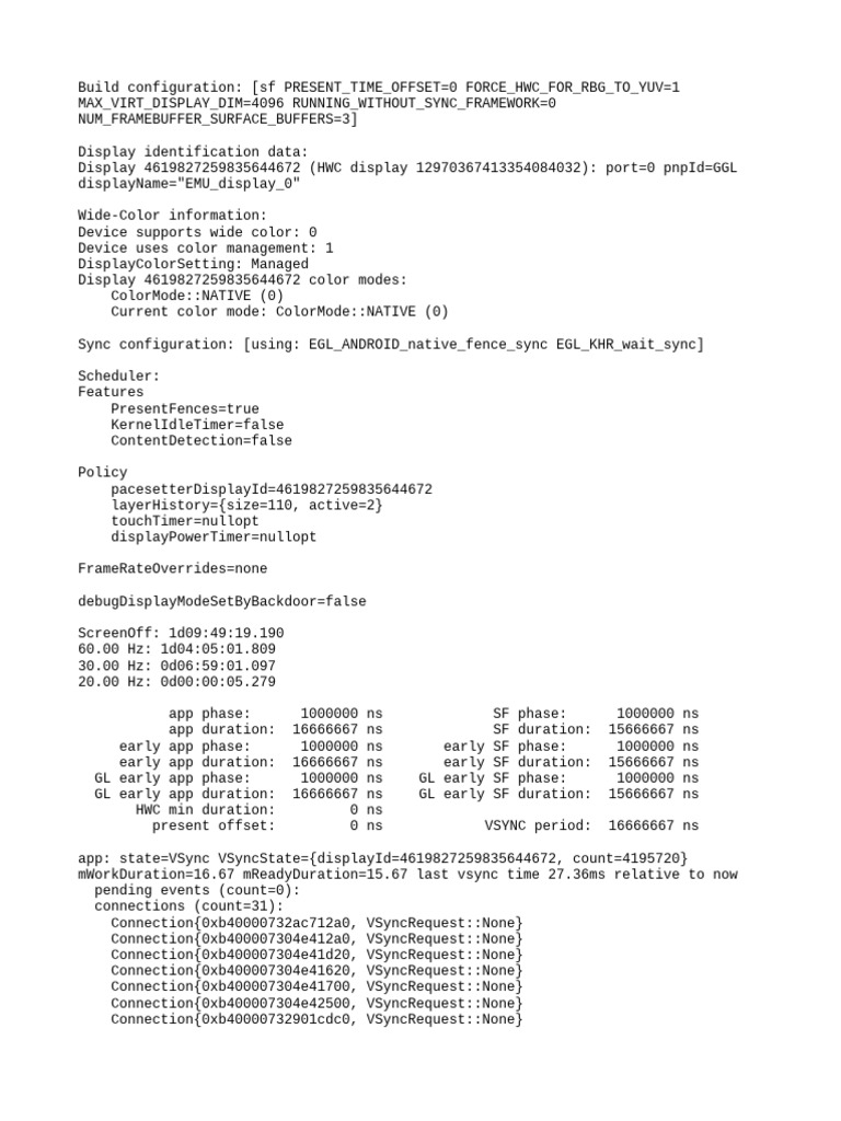 Display Configuration and Performance Data | PDF | Broadcast ...