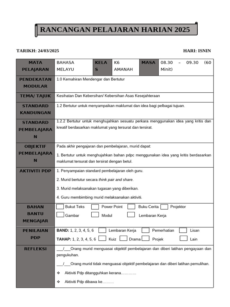 RPH BM M6 | PDF