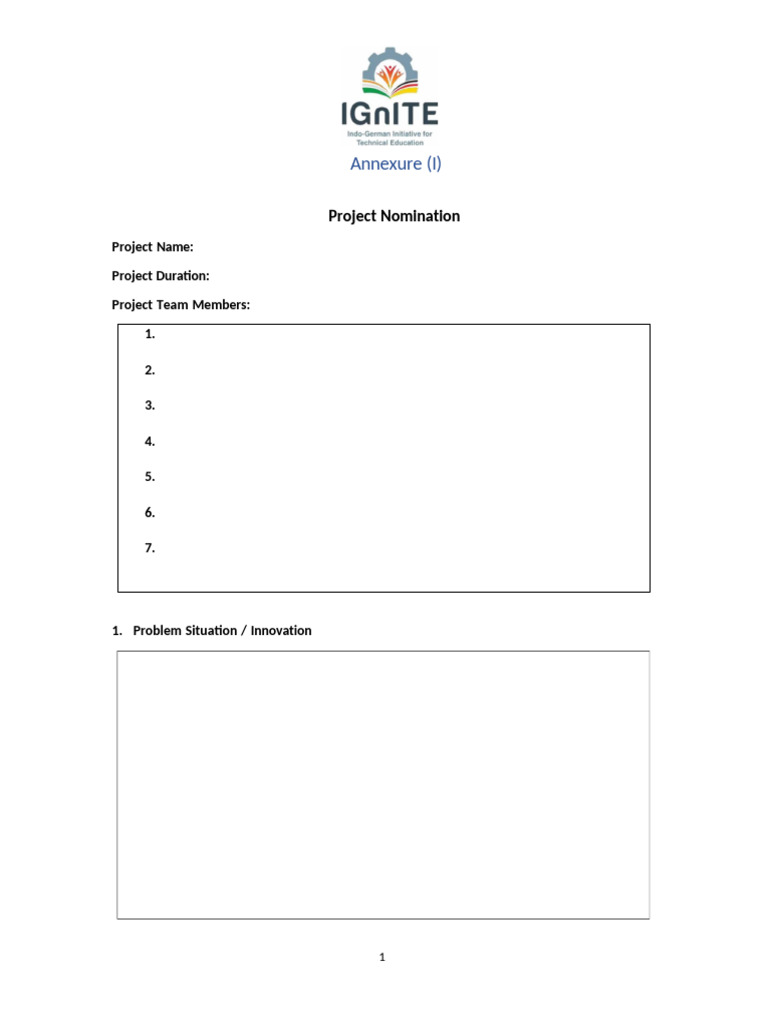 Project Nomination and Design Approach | PDF