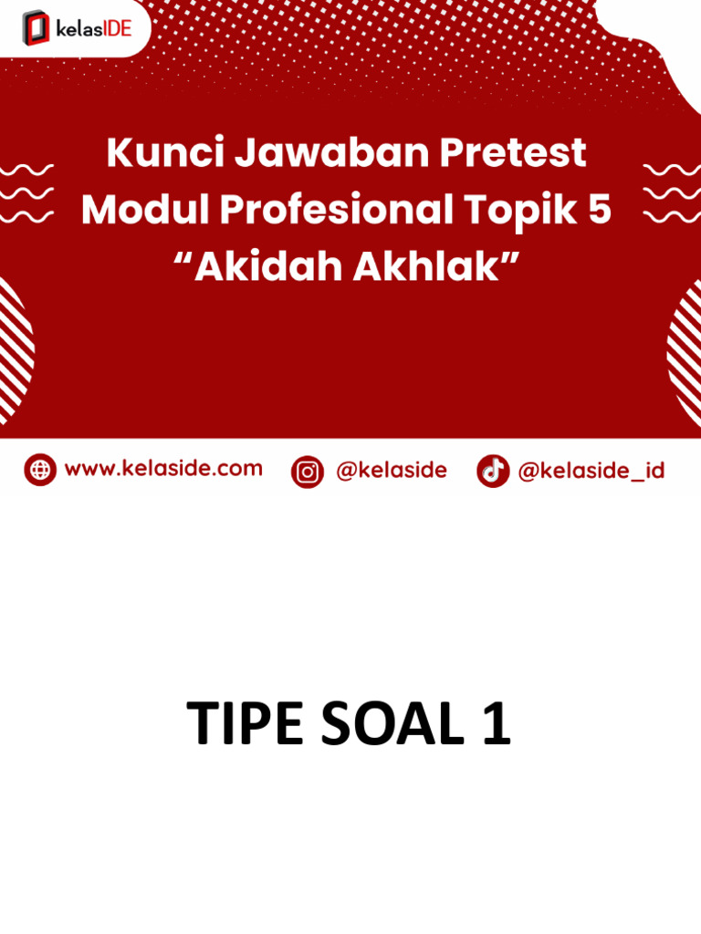 05 Kunci Jawaban Modul Profesional Topik 5 Akidah Akhlak-1 | PDF
