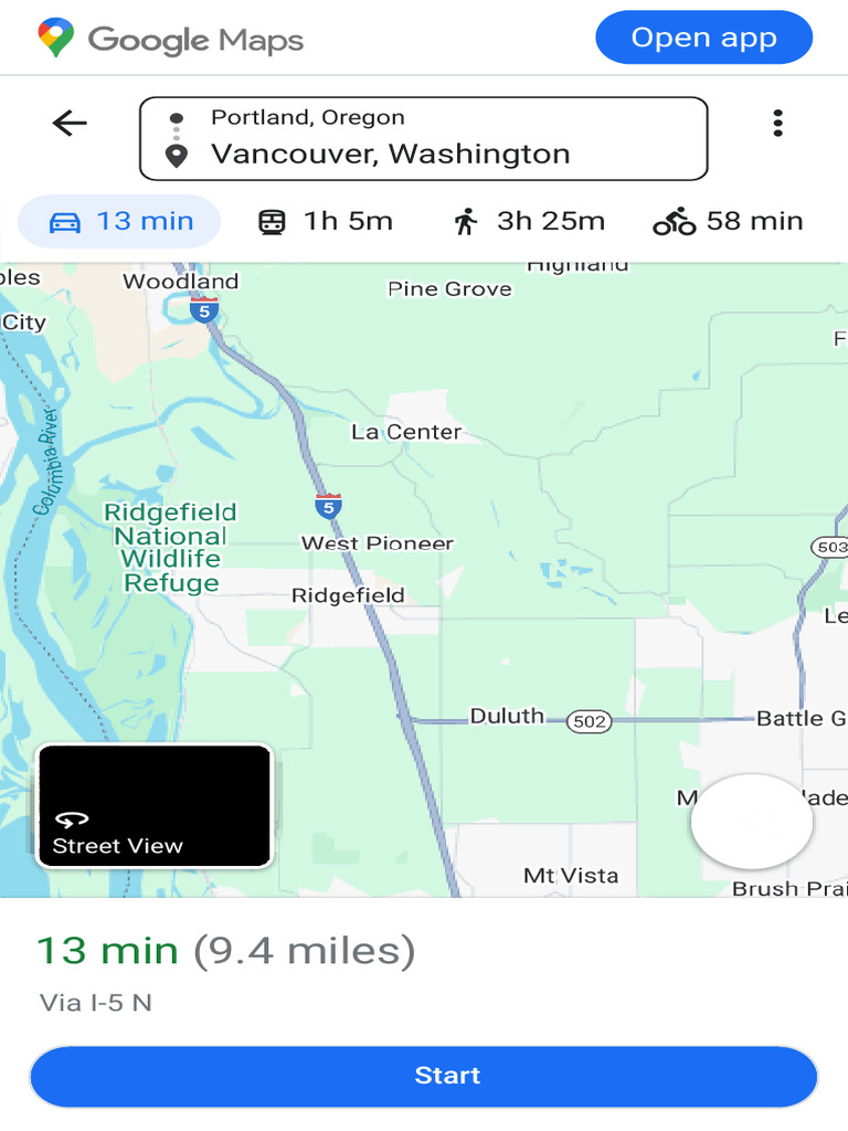 Get Directions - Portland, Oregon To Vancouver, Washington - Google ...