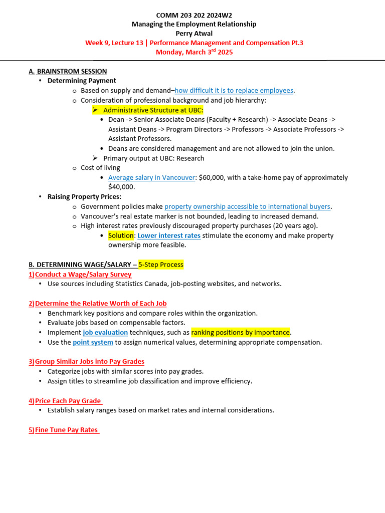Performance Management & Compensation Guide | PDF | Cost Of Living | Salary