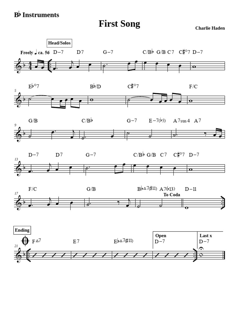 Firstsong BB | PDF