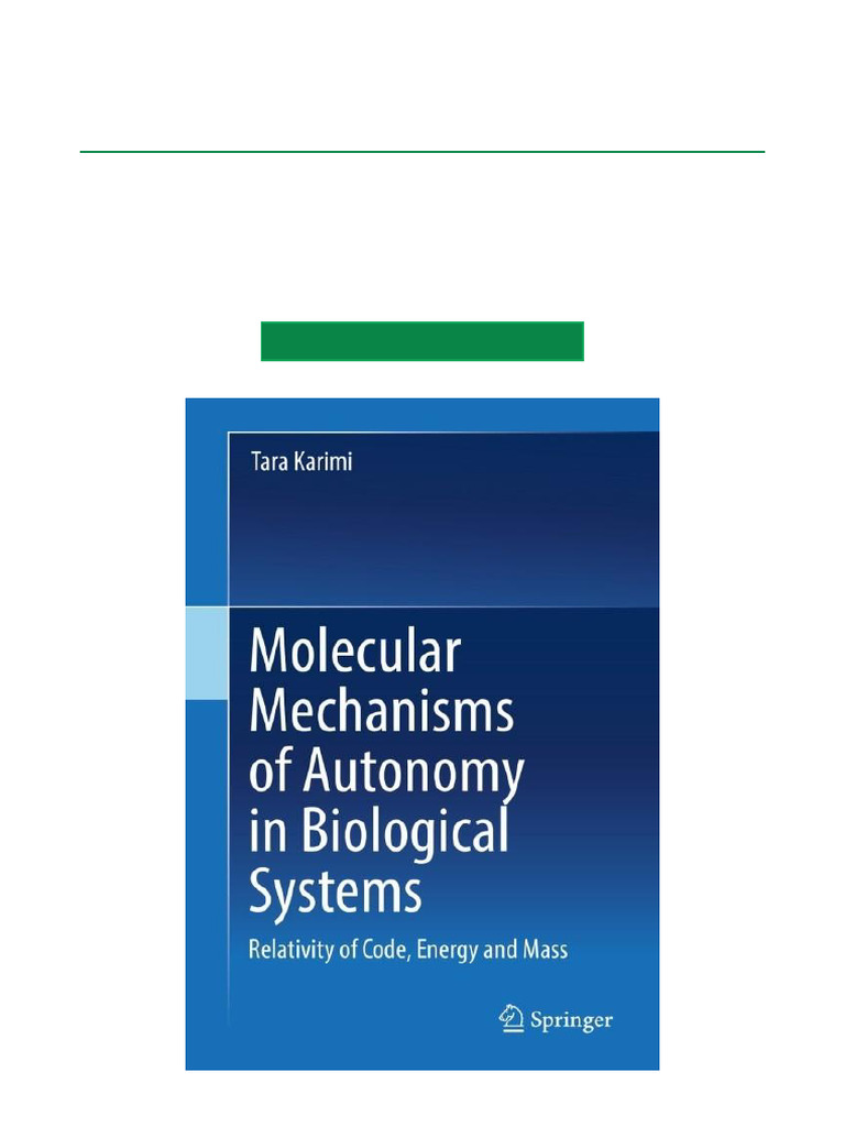 Molecular Autonomy in Biological Systems | PDF | Self Assembly | Life