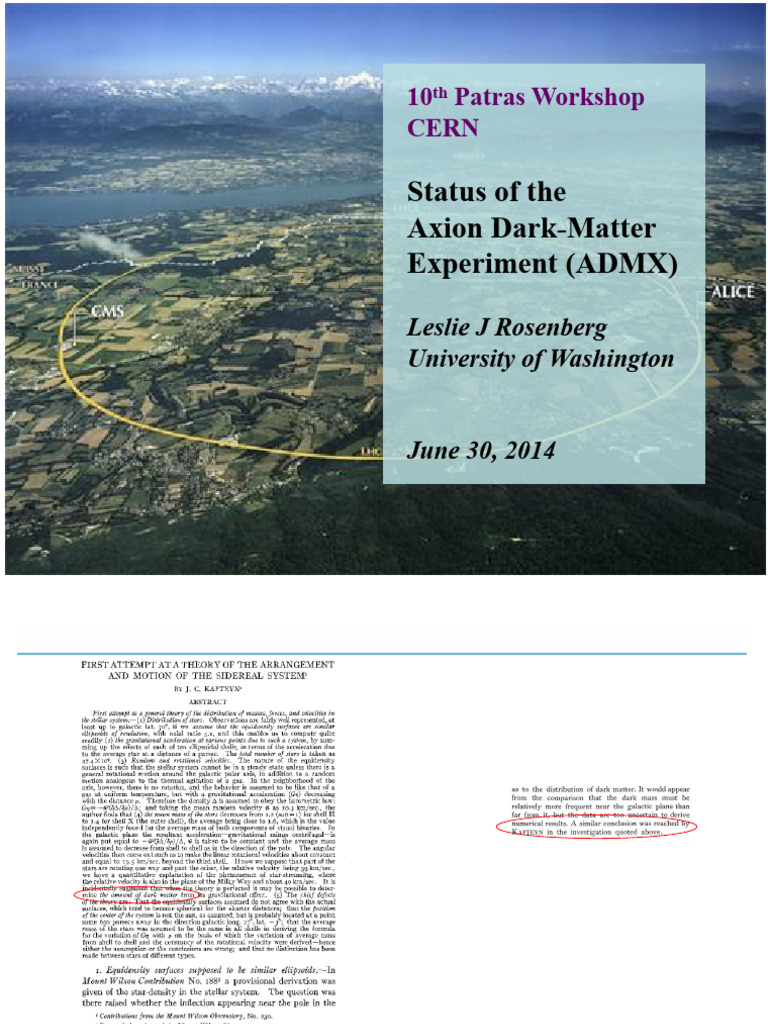 Axion Dark Matter Experiment Overview | PDF | Dark Matter | Physics