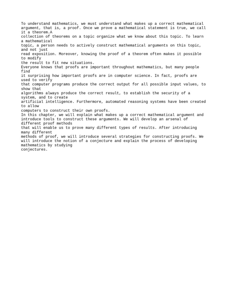 Understanding Mathematical Proofs and Theorems | PDF