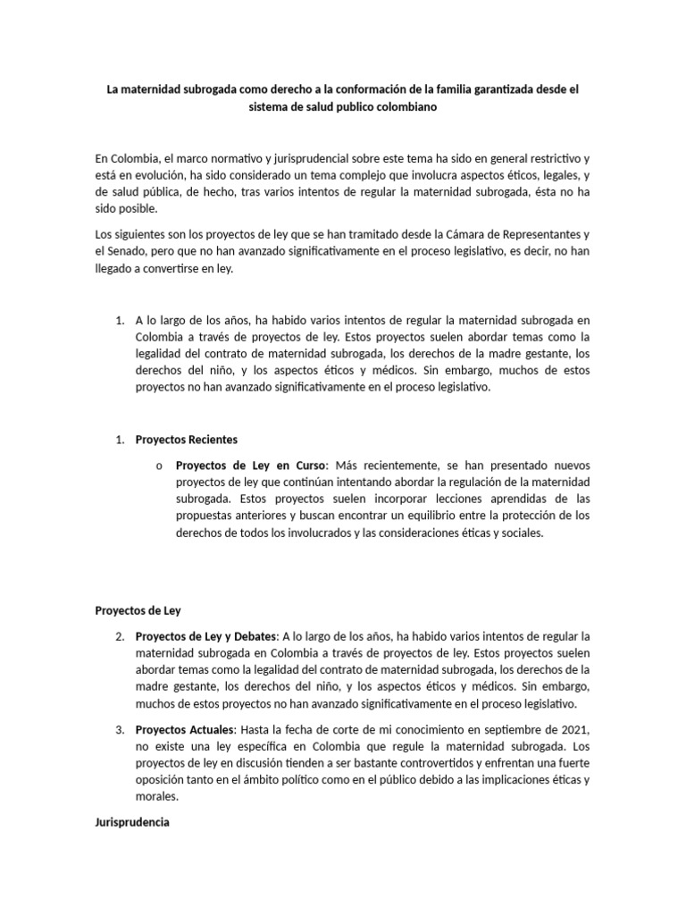La Maternidad Subrogada | PDF | Subrogación | Derechos de los niños