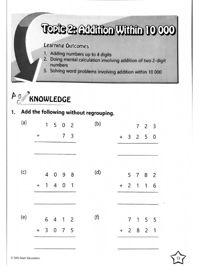 Addition Within 10 000 | PDF