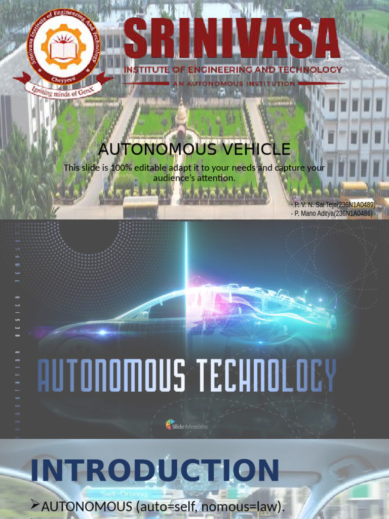 Overview of Autonomous Vehicle Technology | PDF | Lidar | Inertial ...