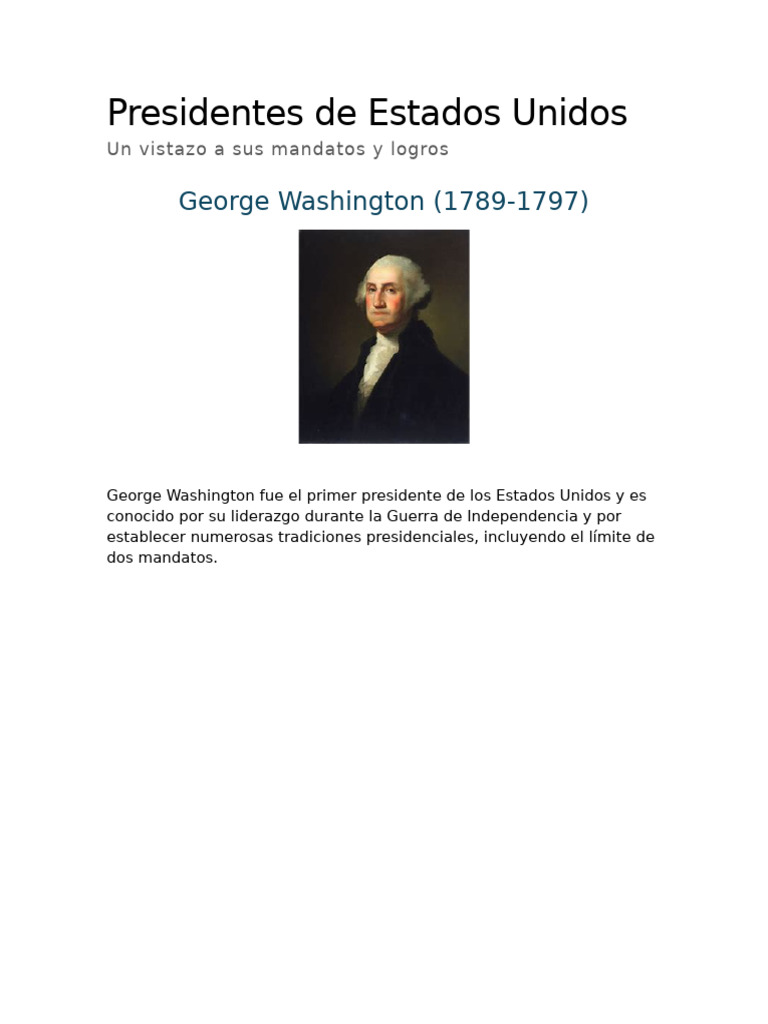 Samuel Tarea | PDF | Presidentes de los Estados Unidos | Gobierno americano