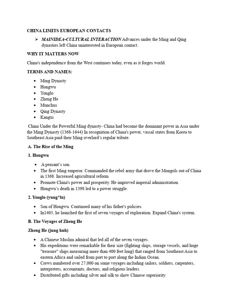 China's Isolation from European Influence | PDF | Qing Dynasty | China