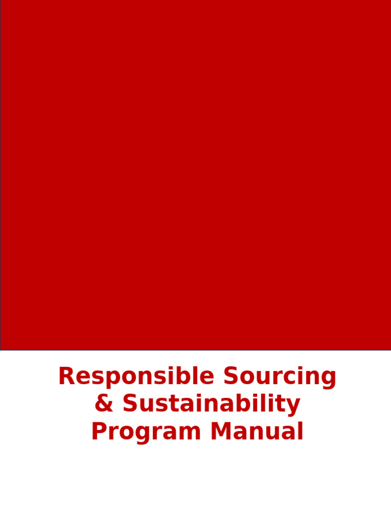 Target Responsible Sourcing Manual | PDF | Audit | Regulatory Compliance