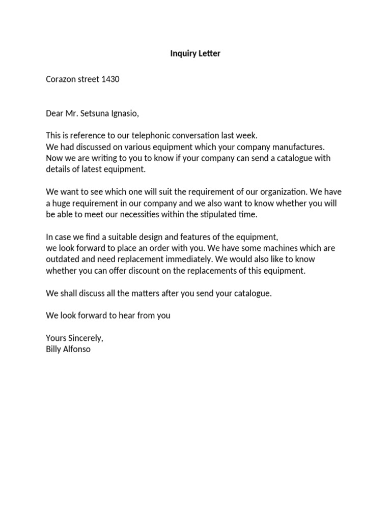 Business Correspondence Samples | PDF