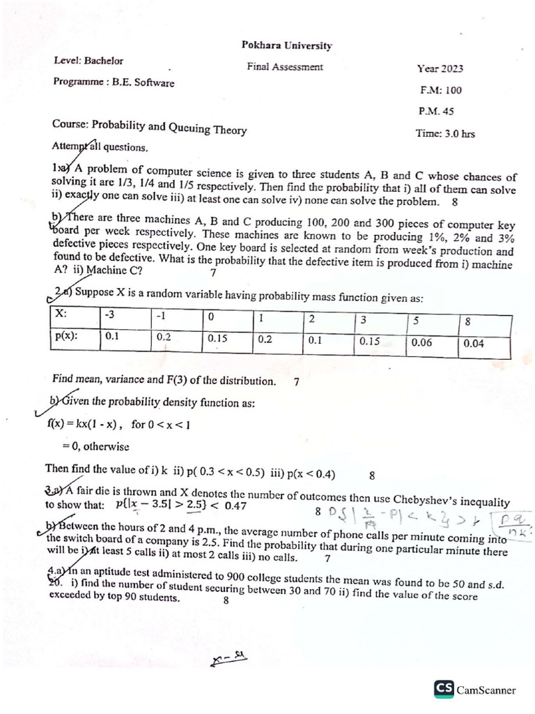 Pokhara University Assessment Exam Iii Pdf