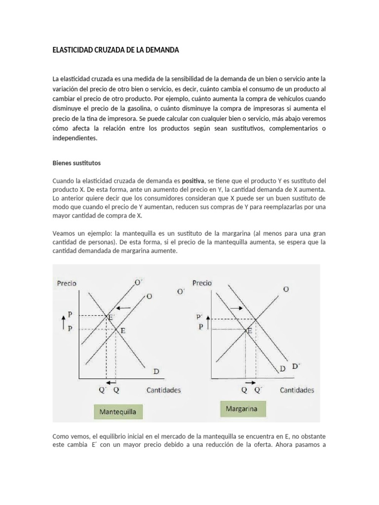 Elasticidad Cruzada de La Demanda | PDF | Elasticidad (economía) | Demanda