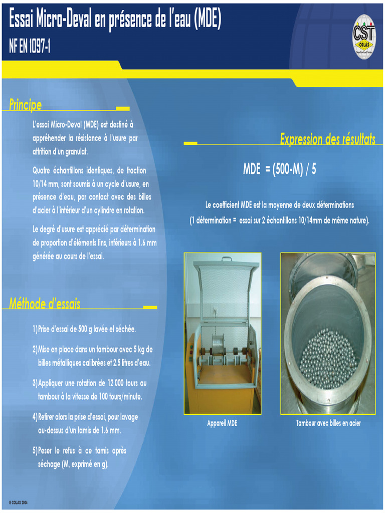 Essai Micro-Deval : Résistance à l'usure | PDF