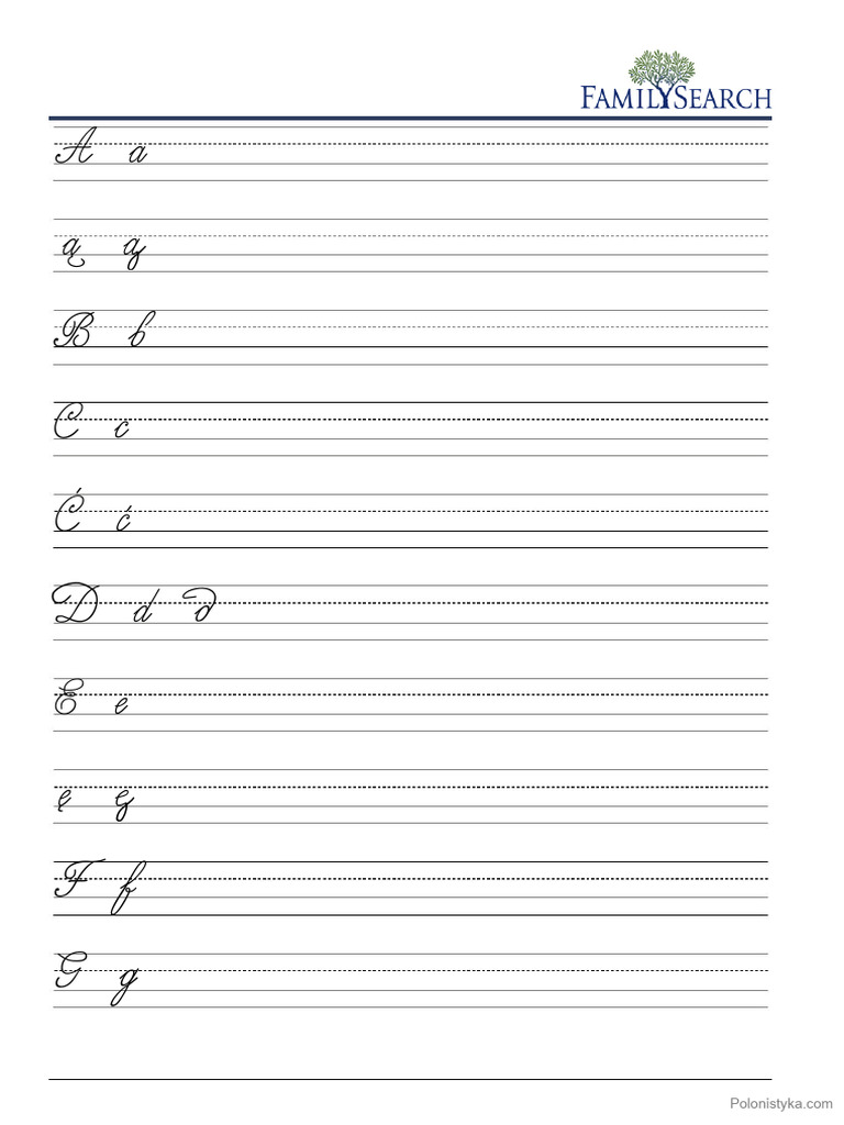 Polish Handwriting Practice Guide | PDF