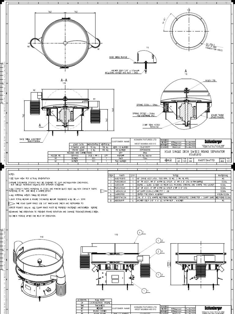 XS48 Single Deck Separator Specs | PDF | Mechanical Engineering ...