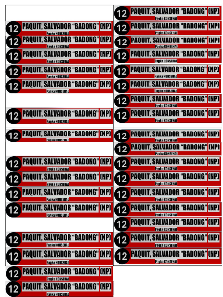 Badong Sticker Finale Final | PDF