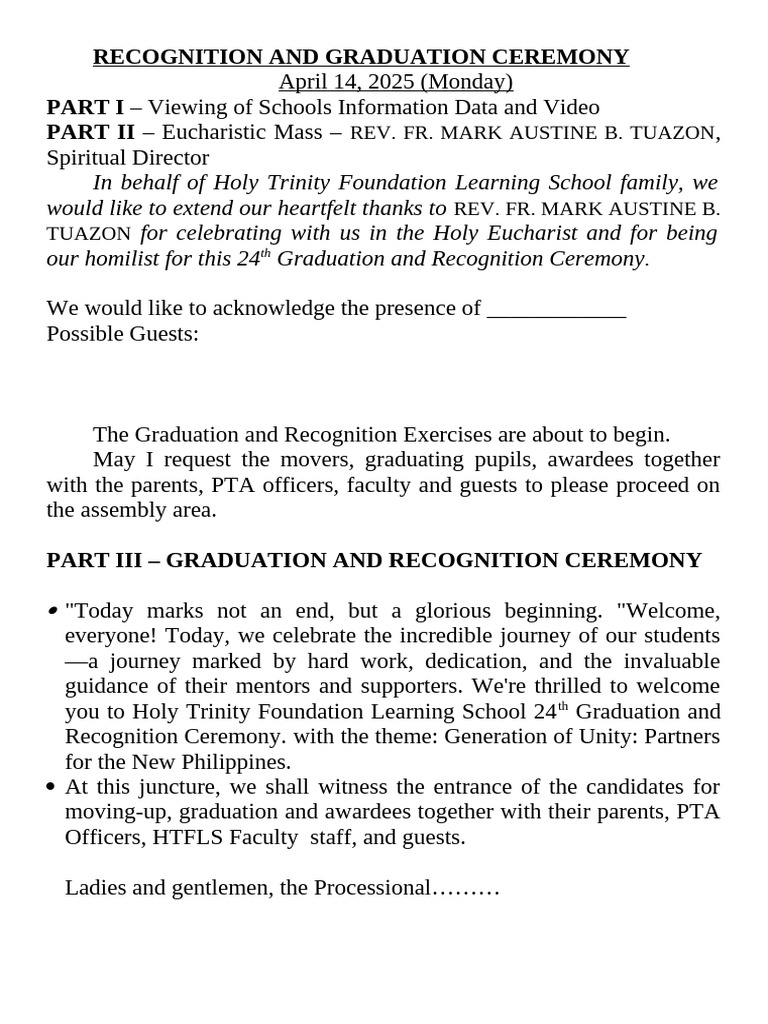 Script(Graduation)2024 (1) | PDF