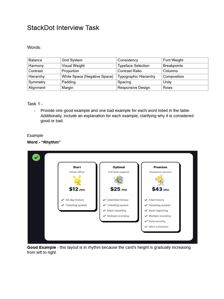 StackDot Design Principles Interview Task | PDF