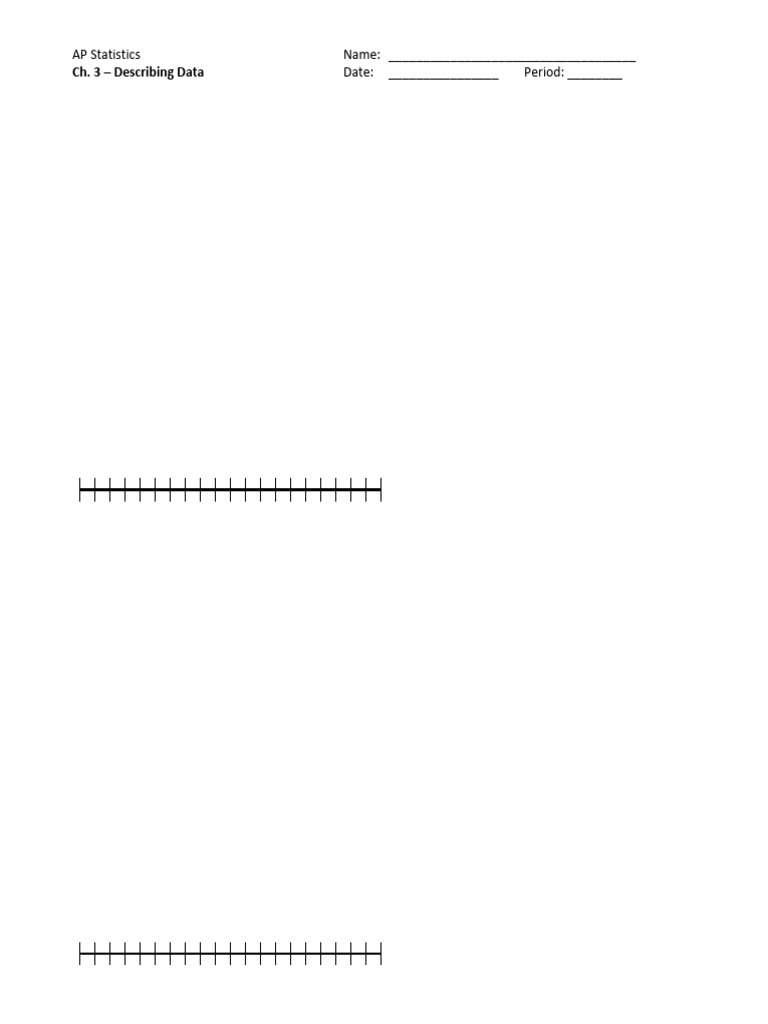 CH 3 Describing Data Intro Activity WS | PDF | Statistics | Applied ...