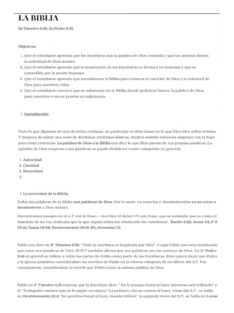 Discipulado Nivel 3 La Biblia Pdf