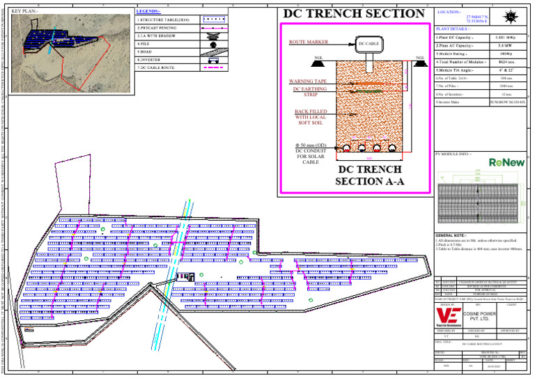 5.001 MWp Solar Power Project Layout | PDF | Navigation | Elementary ...