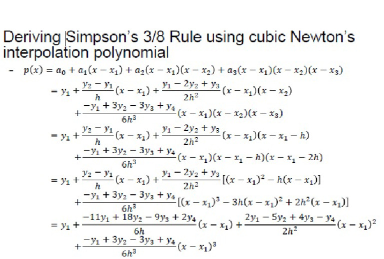 Simsons 3/8 Rule | PDF