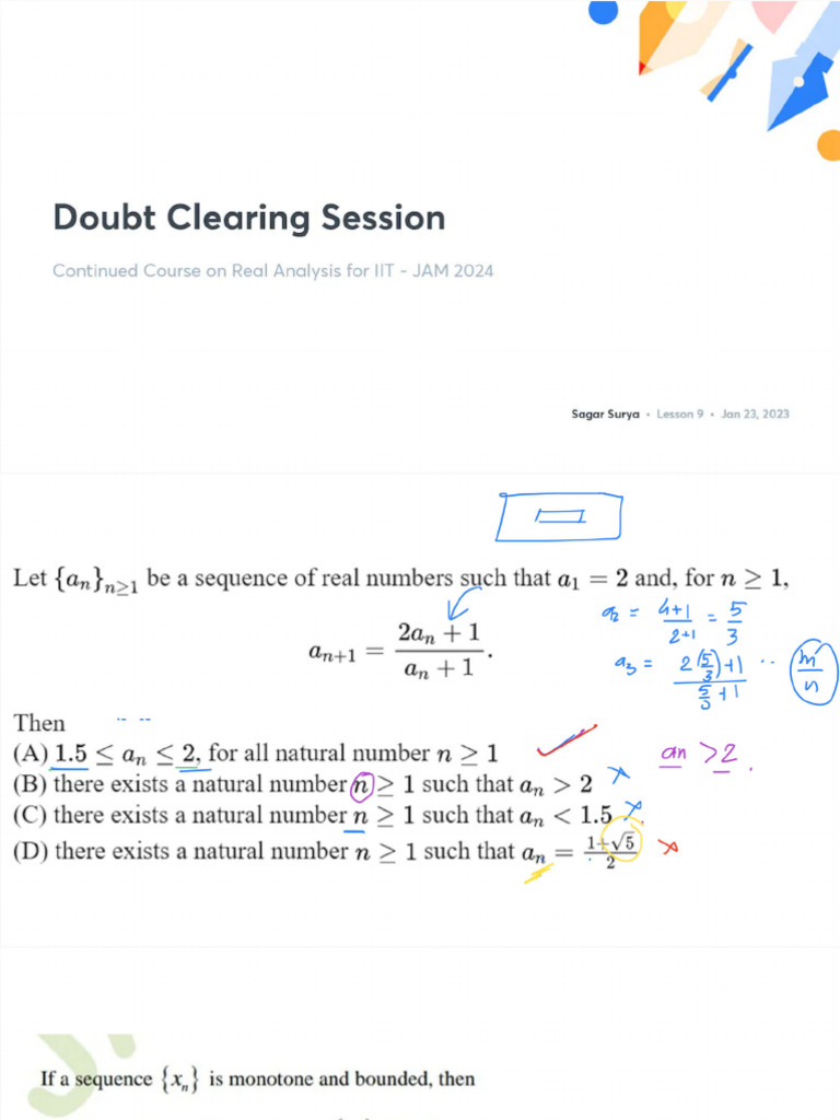 Doubt Clearing Session With Anno | PDF