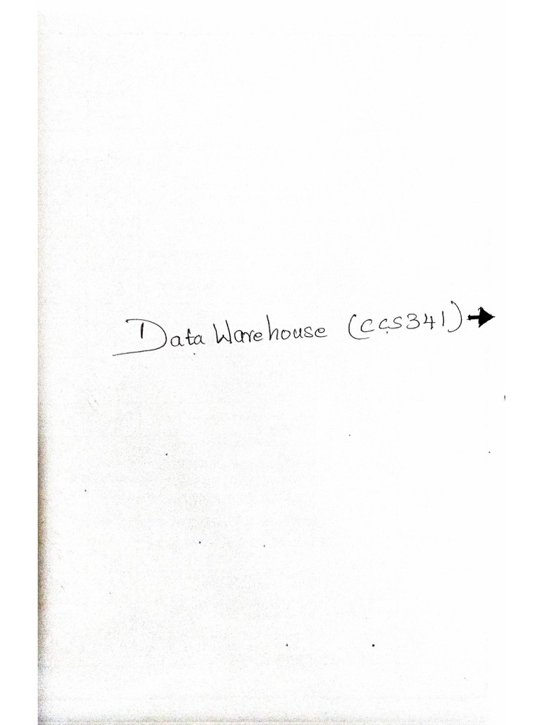 Data Warehouse Unit 1 Pdf