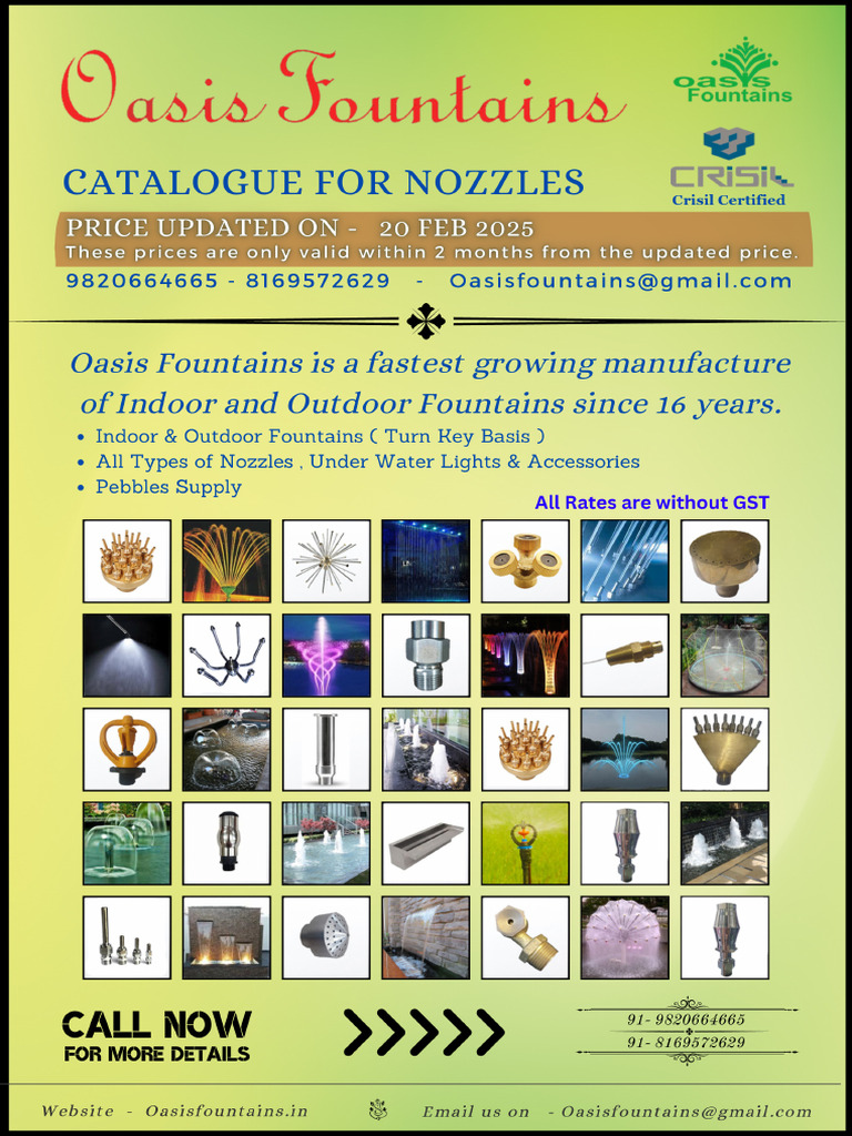 Oasis Nozzle Catalog 20-02-25 | PDF