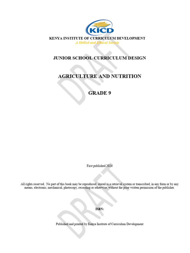 Grade 9 Agriculture and Nutrition Curriculum | PDF | Learning | Grafting