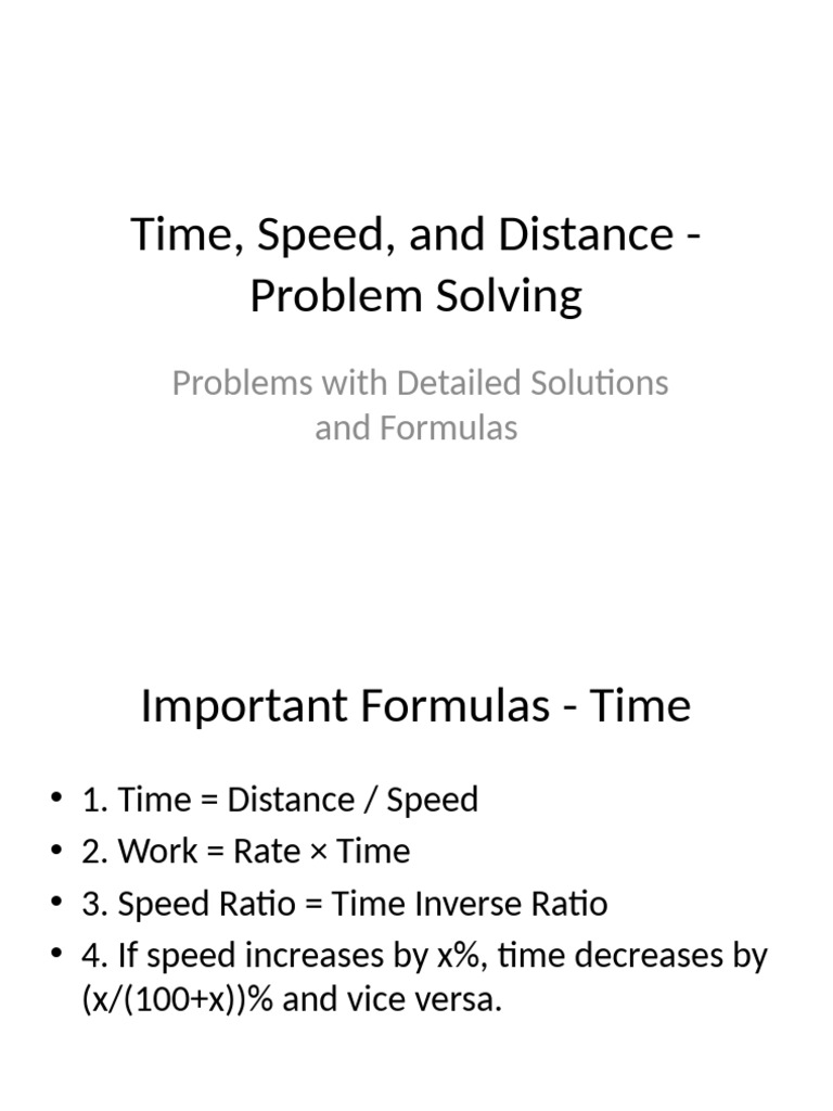 4.problems OnTime Speed Distance Complete | PDF | Speed | Mechanics