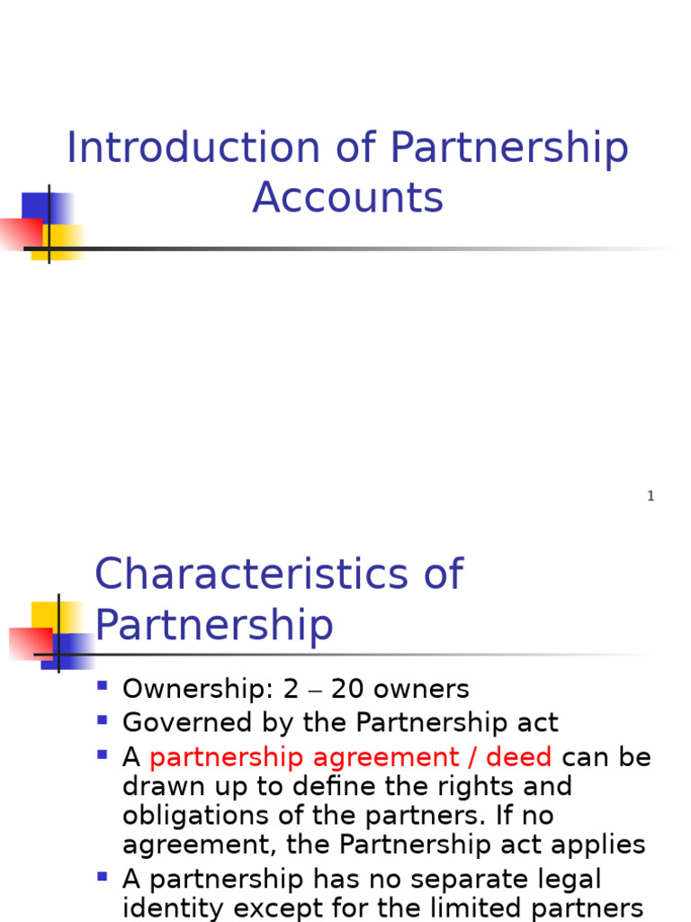 Partnership Accounting Overview | PDF | Goodwill (Accounting) | Debits ...