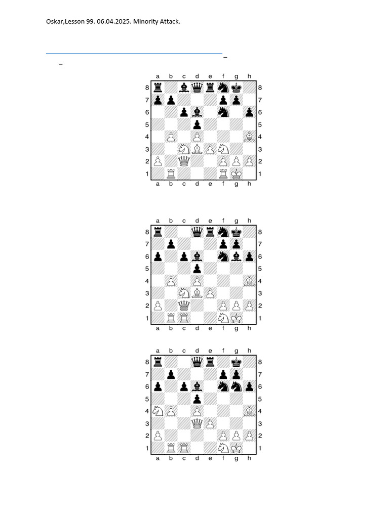 Lesson99, Oskar, 06 04 2025 | PDF | Chess Theory | Chess