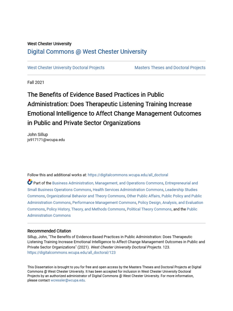 Evidence-Based Practices in Administration | PDF | Emotional ...