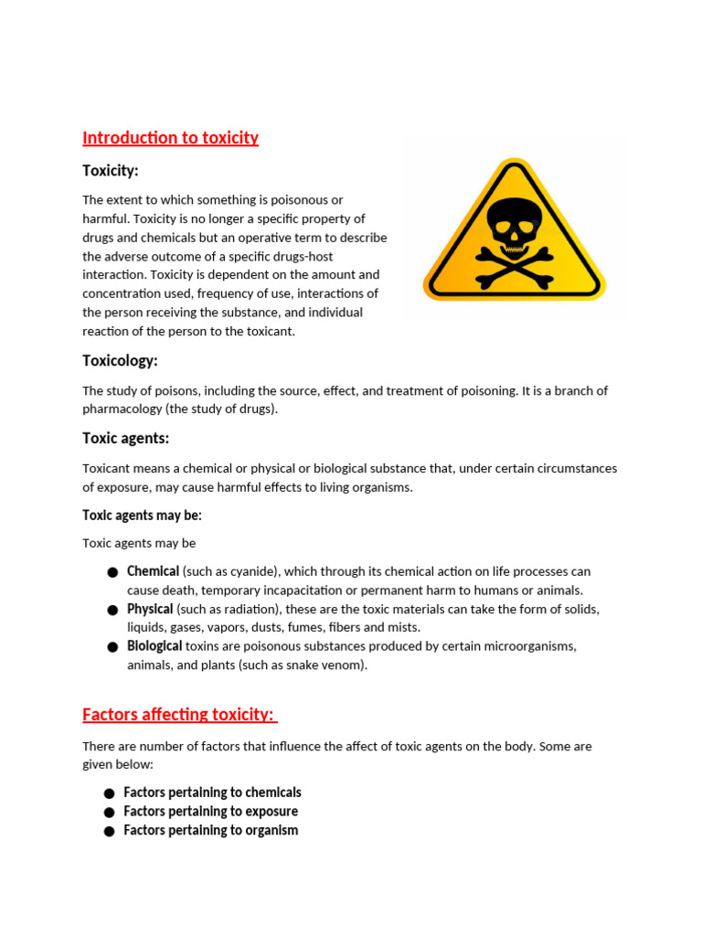 Understanding Toxicity and Its Factors | PDF | Toxicity | Poison