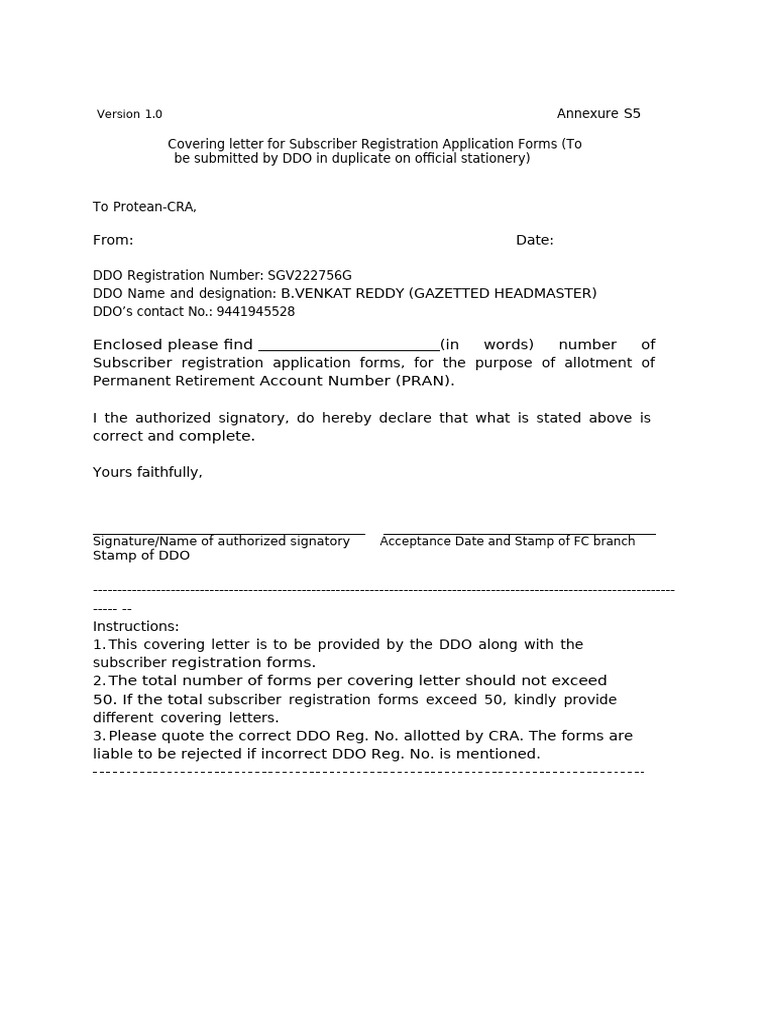 DDO Registration for PRAN Applications | PDF