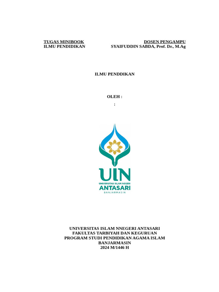 Konsep Dasar Ilmu Pendidikan dan Filsafat | PDF