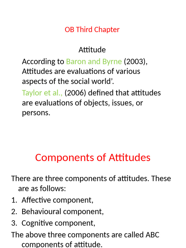 Understanding ABC Components of Attitude | PDF | Job Satisfaction ...