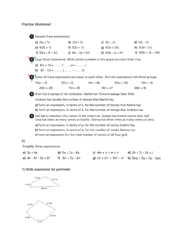 Perimeter and Area Worksheet for Class 5 | PDF