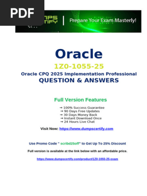 Pass with Confidence with 1Z0-1055-25 Exam Dumps | PDF