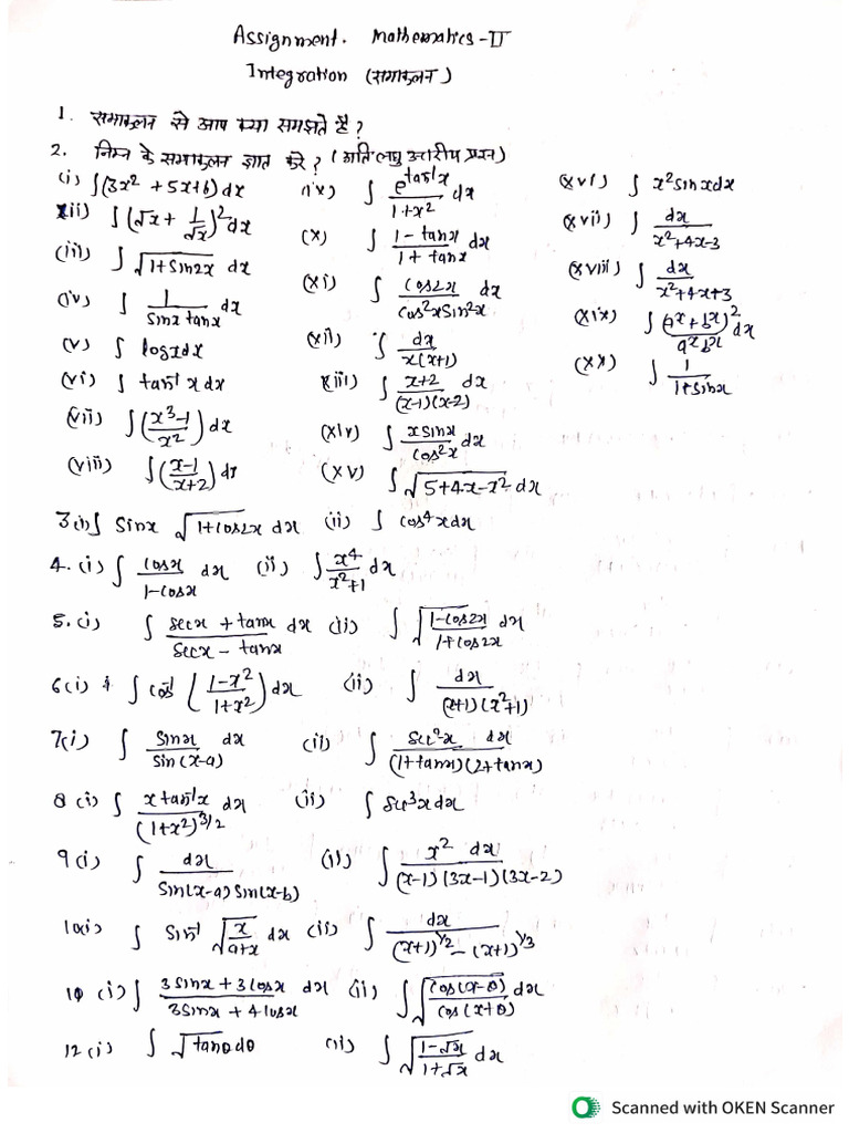 Assignment 2 Mathematics II | PDF