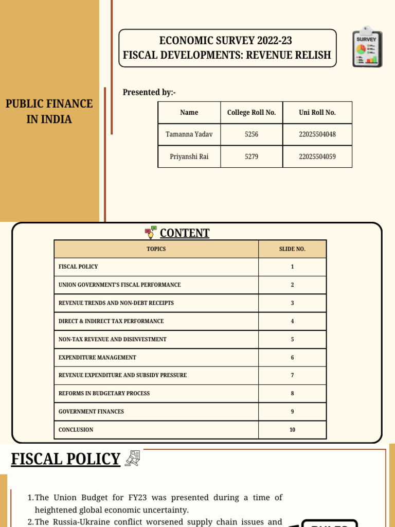 Fiscal Developments: Revenue Relish FY23 | PDF | Government Budget ...