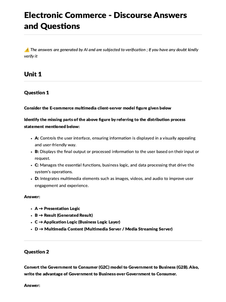 E-commerce Unit Overview and Models | PDF | Credit Card | Computer Network