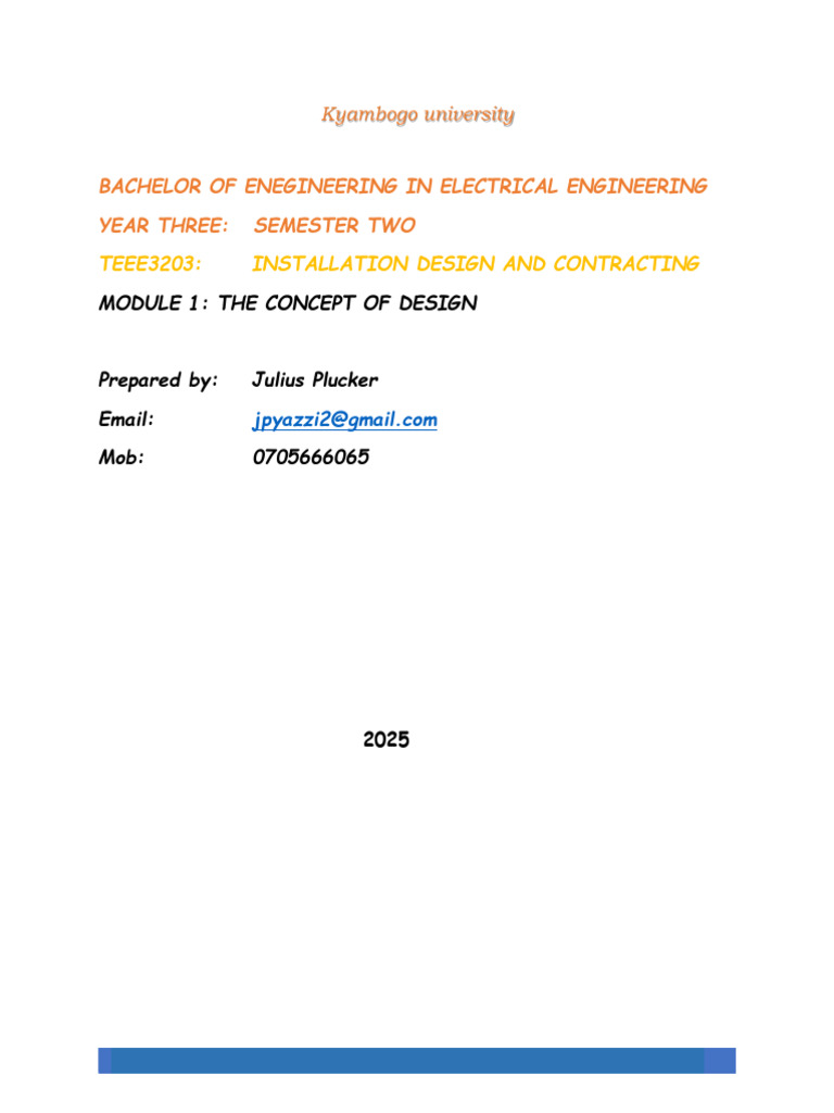 Engineering Design Concepts Overview | PDF | Electric Power System ...
