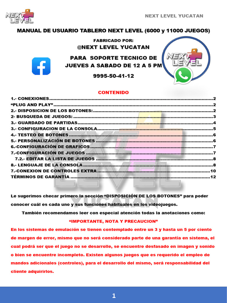 Manual de Usuario Tablero Next Level | PDF | USB | Informática