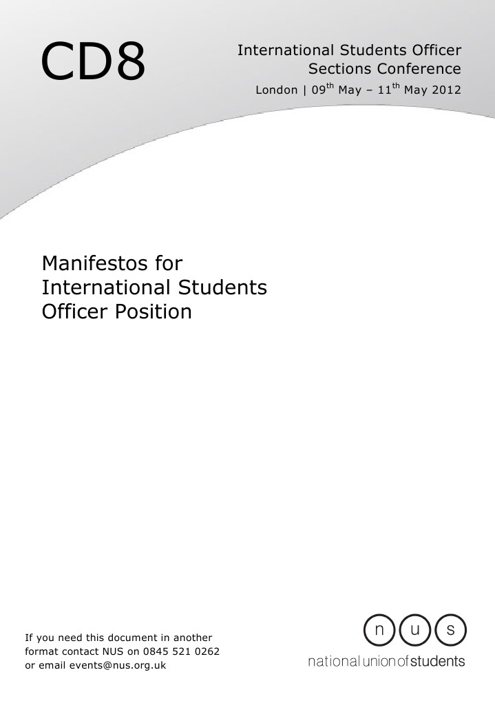 Sections CD8 Internationalcandidatesv2 | PDF | Student Societies ...