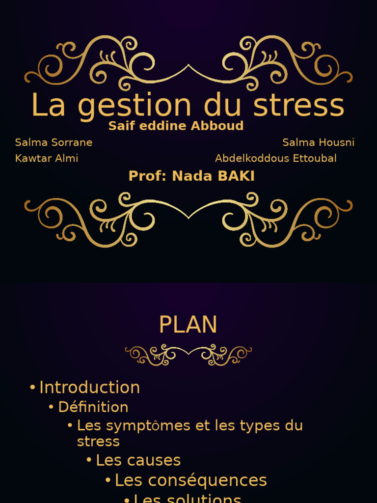 Gestion du Stress : Causes et Solutions | PDF | Stress (Biologie ...